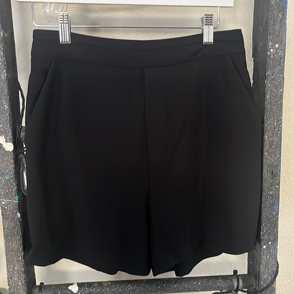 Black silky shorts